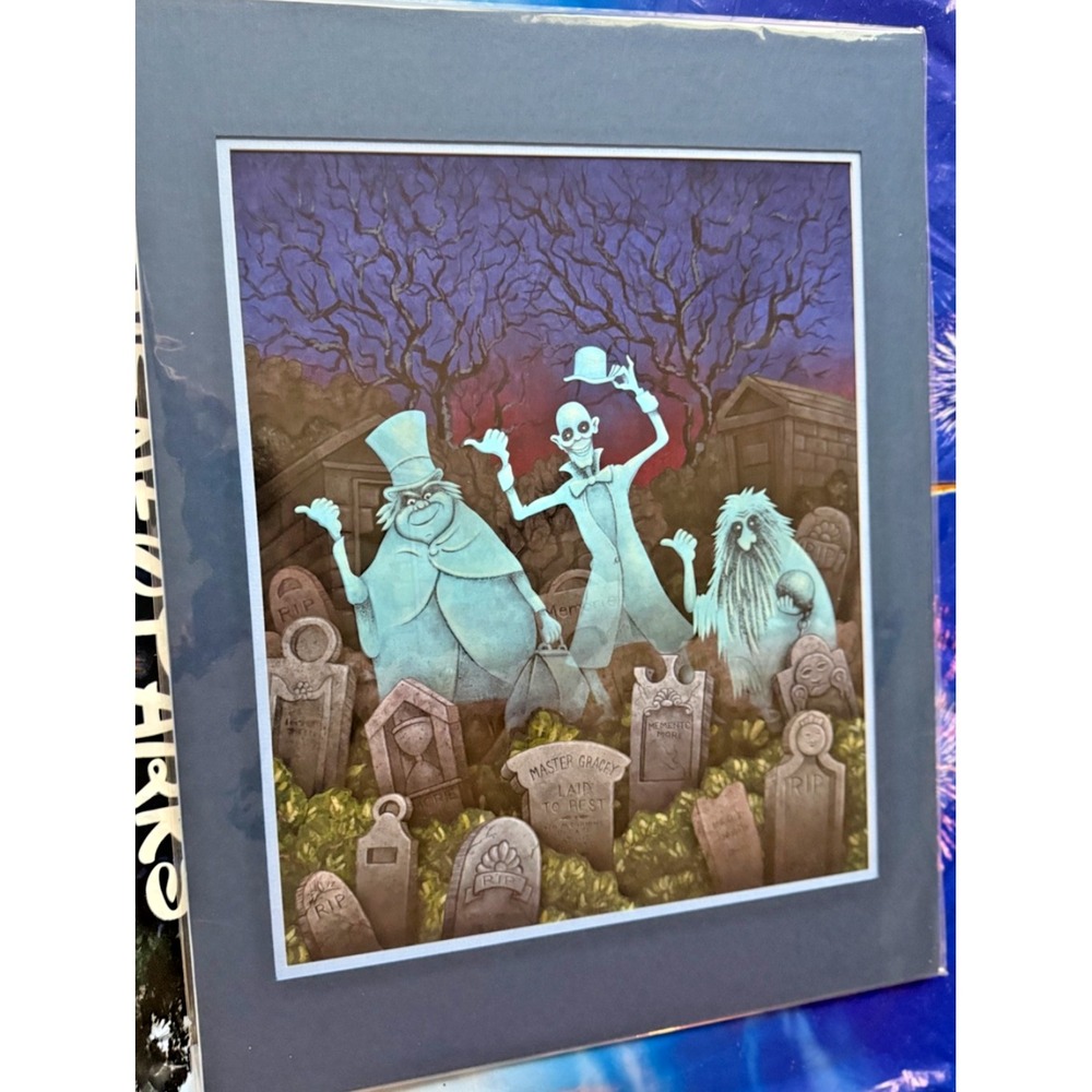 2026 Disney Parks Haunted Mansion Hitchhiking Ghosts Dave Avanzino 14x18" Print